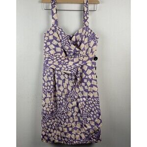 marc by marc jacobs y2k gossip girl Twee purple print dress size 4 silk blend